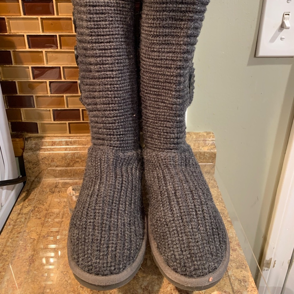 UGG Australia Ugg Classic Cardy II Knit Boot Grey Sweater
